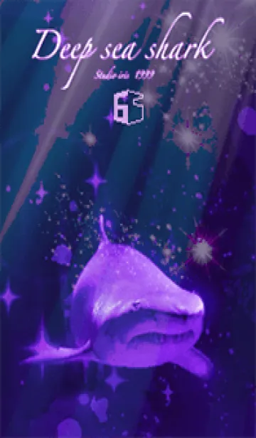 [LINE着せ替え] サメ紫 深海 Deep sea purple sharkの画像1