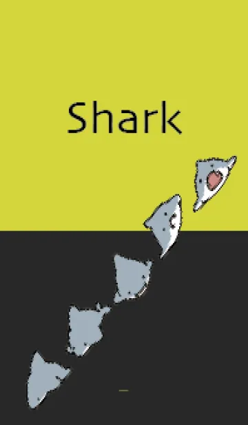 [LINE着せ替え] 黒と黄色 : サメ着せ替え.の画像1