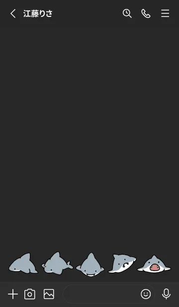 [LINE着せ替え] 黒と黄色 : サメ着せ替え.の画像2