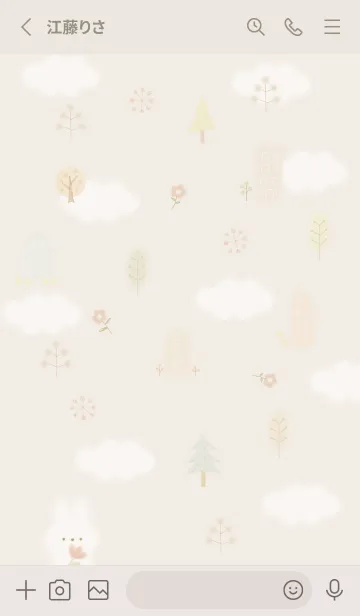 [LINE着せ替え] beige♡Rabbit and nordic style05_1の画像2