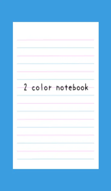 [LINE着せ替え] 2色ノート/ピンク&ブルー/ブルー/イエローの画像1