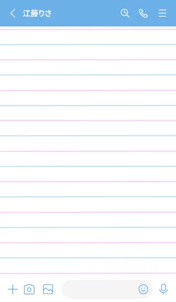 [LINE着せ替え] 2色ノート/ピンク&ブルー/ブルー/イエローの画像2