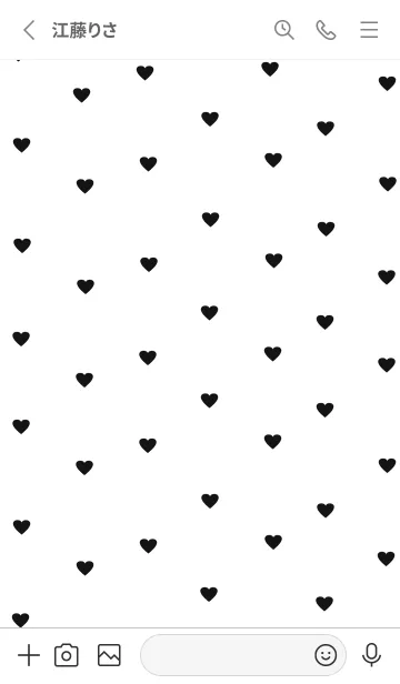 [LINE着せ替え] pattern_heart :monotoneの画像2