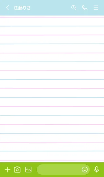 [LINE着せ替え] 2色ノート/ピンク&ブルー/ブルーグリーンの画像2