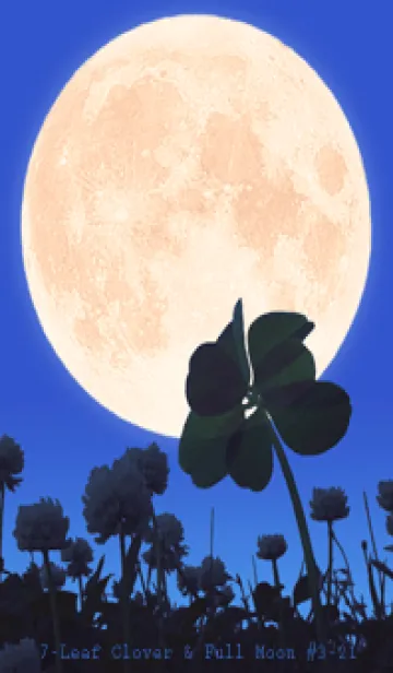 [LINE着せ替え] 七つ葉のクローバー & Full Moon #3-21の画像1