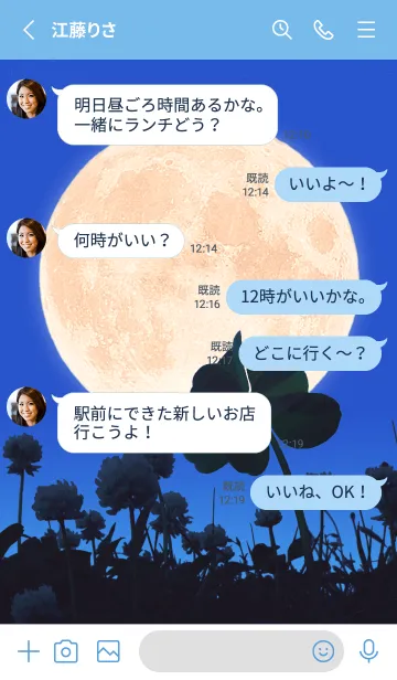 [LINE着せ替え] 七つ葉のクローバー & Full Moon #3-21の画像3