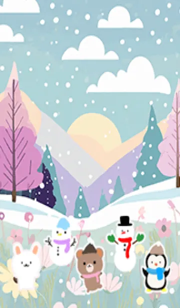 [LINE着せ替え] 可愛い北欧風着せかえ(Winter-32)の画像1