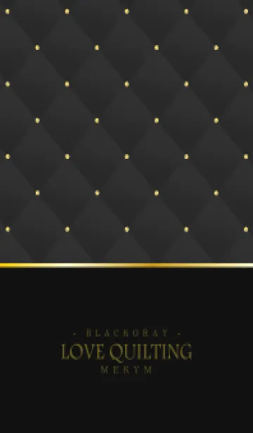 [LINE着せ替え] LOVE QUILTING - BLACK GRAY 19の画像1