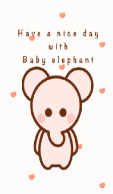 [LINE着せ替え] Pastel pink elephant 17の画像1