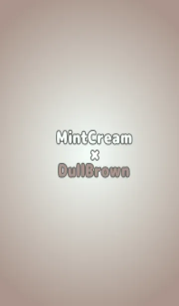 [LINE着せ替え] ミントクリーム●くすみブラウン.TKCの画像1