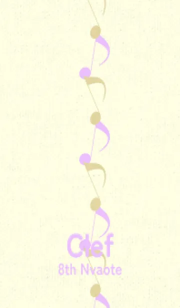 [LINE着せ替え] 八分音符1 クリームの画像1