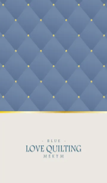 [LINE着せ替え] LOVE QUILTING - DUSKY BLUE 19の画像1