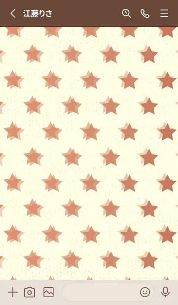 [LINE着せ替え] 星のドッドきせかえ 肉桂色の画像2