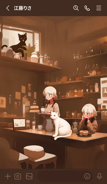 [LINE着せ替え] 文学シリーズ Cat in the Cafe 1の画像2