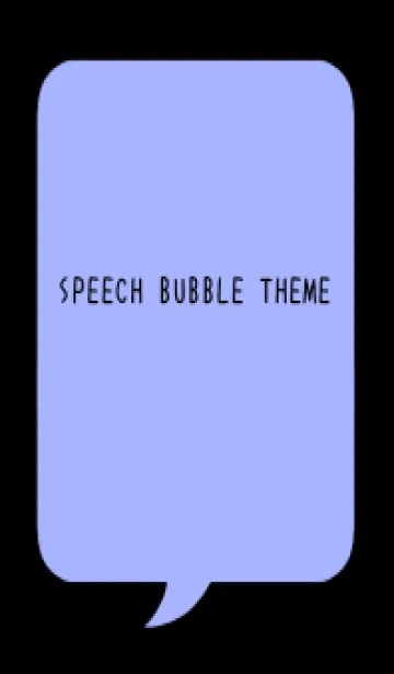 [LINE着せ替え] コミック風カラー吹出/ブルーパープル/黒の画像1