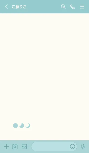 [LINE着せ替え] 三日月(off-white01)の画像2