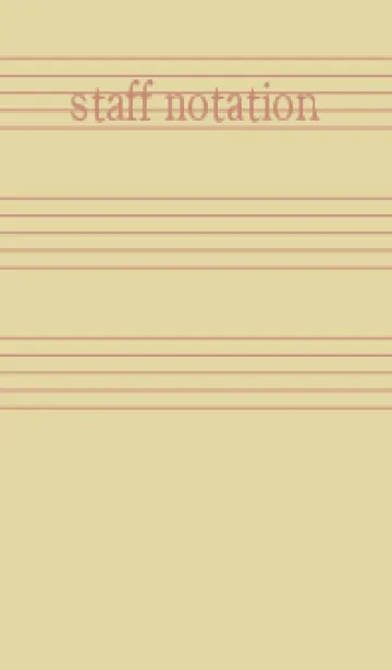 [LINE着せ替え] 五線譜1 クリームの画像1