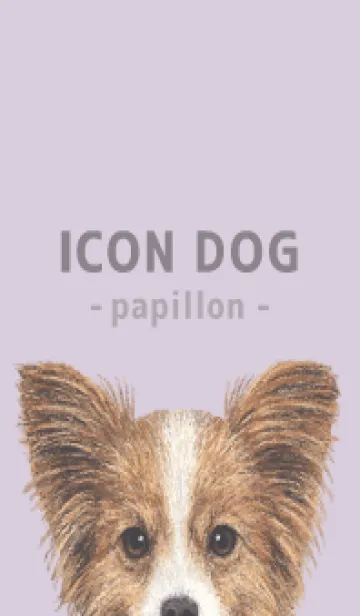 [LINE着せ替え] ICON DOG - パピヨン - PASTEL PL/02の画像1