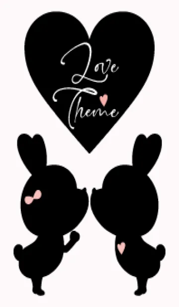 [LINE着せ替え] LOVE THEME Black & Pink.23の画像1