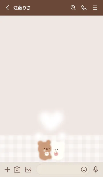 [LINE着せ替え] pinkbrown♡あったかクマさん07_1の画像2