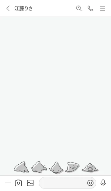 [LINE着せ替え] グレー : シンプルなサメの着せ替え.の画像2