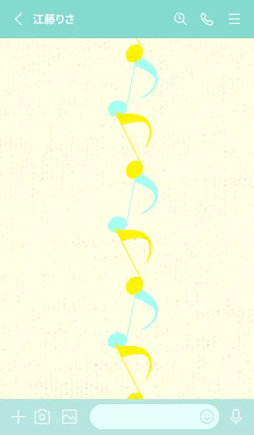 [LINE着せ替え] 八分音符1 ペールレモンの画像2