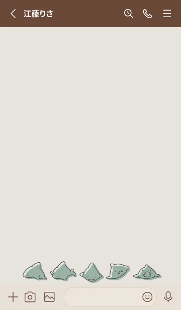 [LINE着せ替え] カーキ : シンプルなサメの着せ替え.の画像2