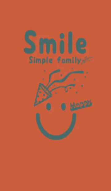 [LINE着せ替え] スマイル＆ハッピー 樺色の画像1