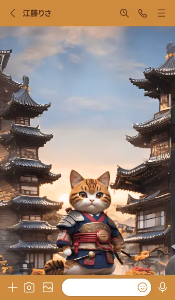 [LINE着せ替え] samurai japanese catの画像2