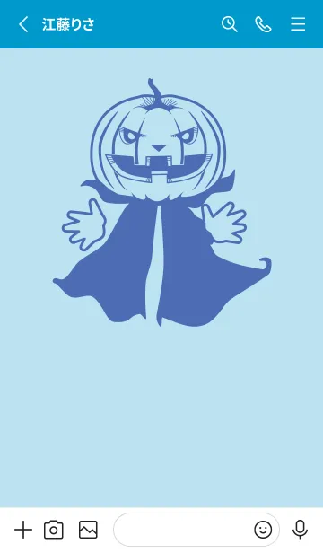 [LINE着せ替え] 妖怪 ジャックオランタン ベビーブルーの画像2