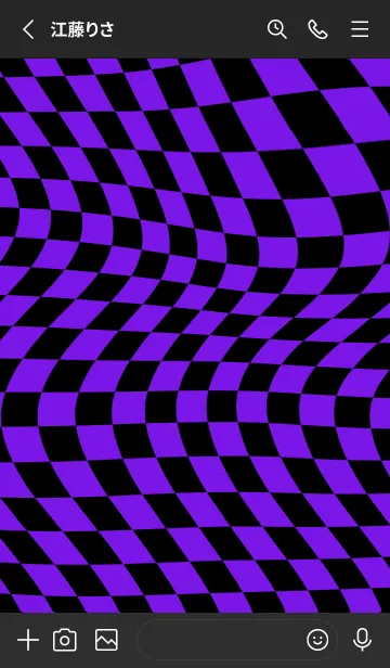 [LINE着せ替え] ✦ Y2K CHECKERED ✦ 01 PURPLE 1 ✦の画像2