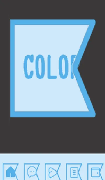 [LINE着せ替え] blue color O45の画像1