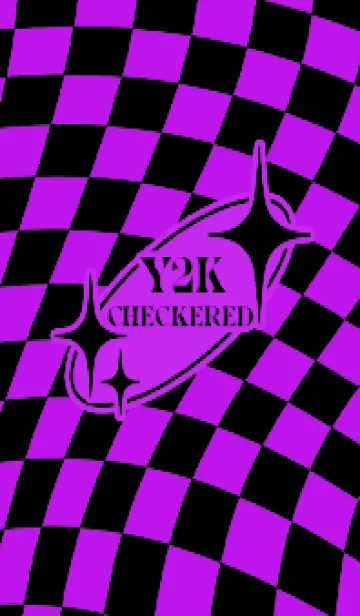 [LINE着せ替え] ✦ Y2K CHECKERED ✦ 01 PURPLE 2 ✦の画像1