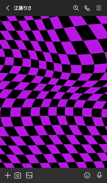 [LINE着せ替え] ✦ Y2K CHECKERED ✦ 01 PURPLE 2 ✦の画像2