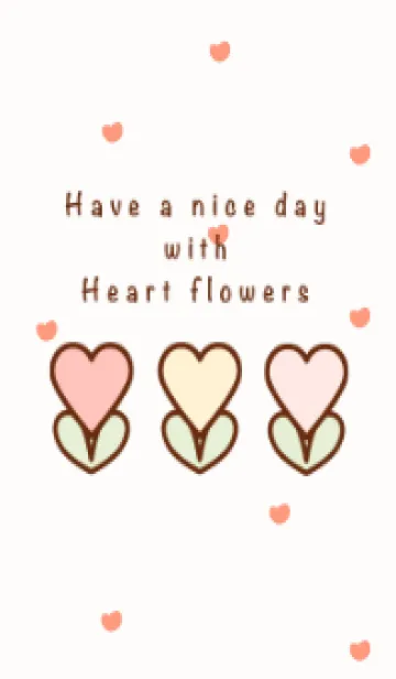 [LINE着せ替え] Little pastel heart flowers 15の画像1