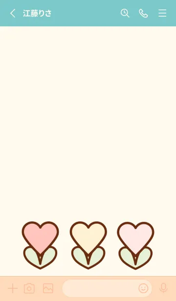 [LINE着せ替え] Little pastel heart flowers 15の画像2