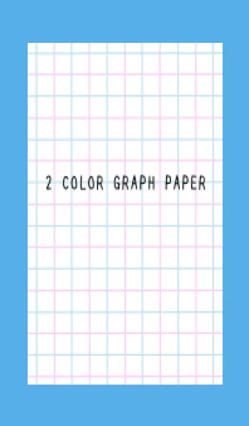 [LINE着せ替え] 2色方眼紙/ピンク&ブルー/ブルーの画像1