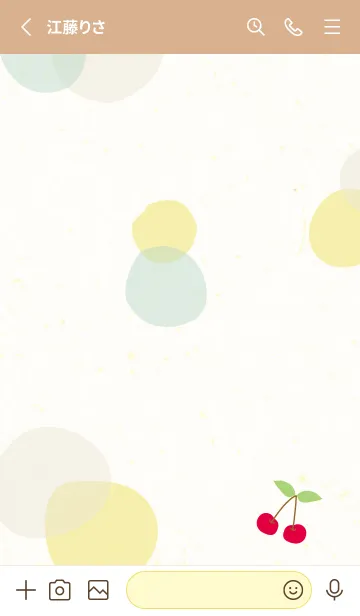 [LINE着せ替え] さくらんぼ 水玉6の画像2