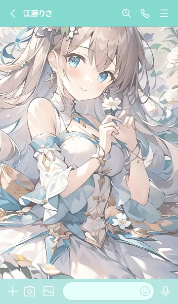 [LINE着せ替え] girl in flower seaの画像2