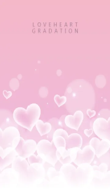 [LINE着せ替え] LOVE HEART GRADATION Pink&White 14の画像1