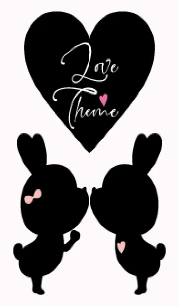 [LINE着せ替え] LOVE THEME Black & Pink.24の画像1