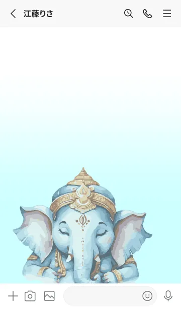 [LINE着せ替え] Love Cute Blue Ganesha Theme (JP)の画像2