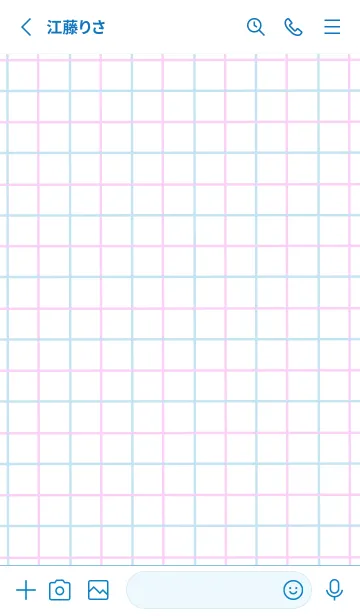 [LINE着せ替え] 2色方眼紙/ピンク&ブルー/ブルー/ホワイトの画像2