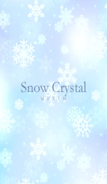 [LINE着せ替え] SnowCrystal-BLUE 7の画像1
