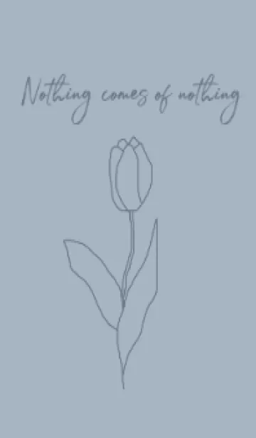 [LINE着せ替え] くすみブルーフラワーの画像1