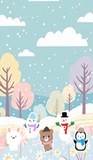 [LINE着せ替え] 可愛い北欧風着せかえ(Winter-100)の画像1