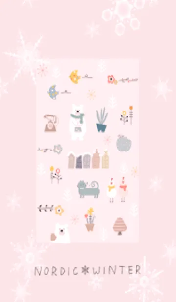 [LINE着せ替え] pink♡冬の北欧10_1の画像1