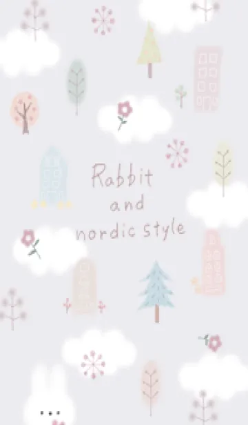 [LINE着せ替え] violet♡Rabbit and nordic style04_1の画像1