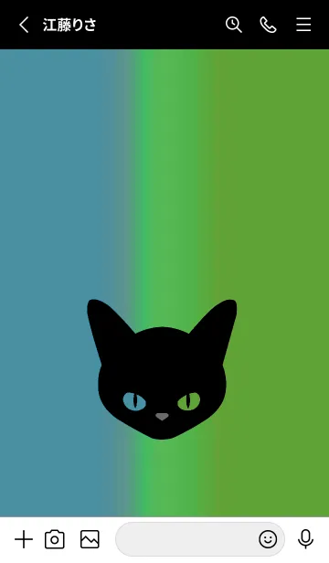 [LINE着せ替え] ブラック キャット 222の画像2