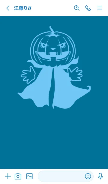 [LINE着せ替え] 妖怪 ジャックオランタン ダックブルーの画像2